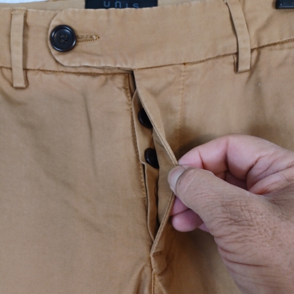 UNIS Gio khaki Chino pants NWT Sz 27 - Picture 4 of 9